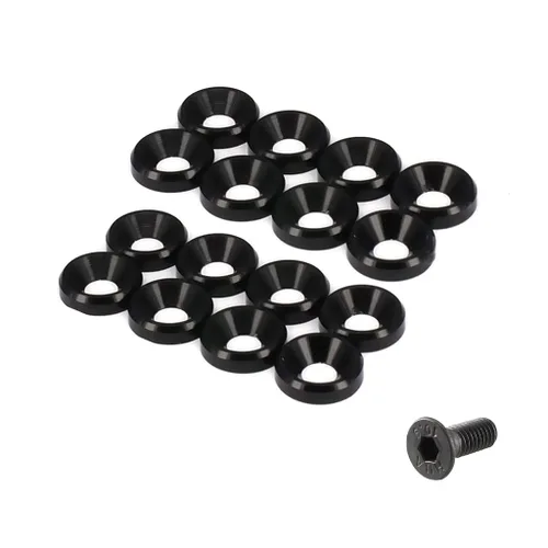 Vista 4 de Arandela de cabeza avellanada M2 negra para tornillo RC/FPV/PC/Drone/Simracing/Accesorios mecánicos Piezas