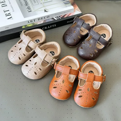Vista 2 de QWZban Zapatos planos Mary Jane para bebés y niñas con Bownot, suela suave, suela suave, piel sintética, recién nacidos, primeros pasos, para fiesta