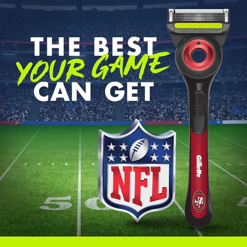 Vista 8 de Gillette Labs Special NFL 49ers Edition Shaving Razor for Men - 1 Handle, 1 Razor Blade Refill, Perfect for Game Day Grooming, GilletteLabs with