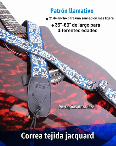 Vista 4 de Stage Rocker Guitar Accessories Gift Box for Acoustic and Electric Guitars, 5-in-1 Essential Gift Azul