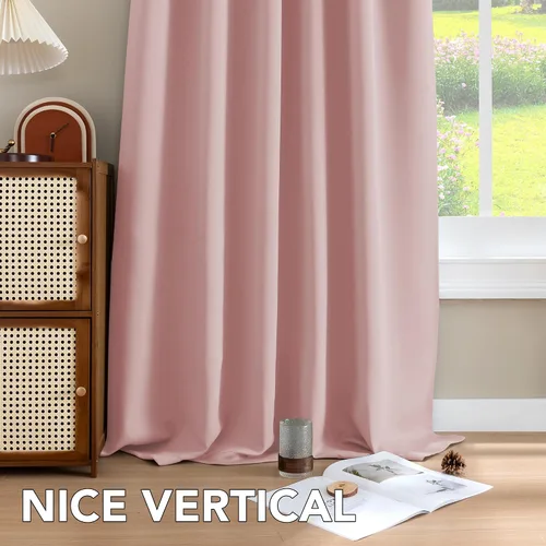Vista 8 de H.VERSAILTEX Cortinas Opacas con Aislamiento Térmico, Paneles de Tratamiento de Ventanas que Oscurecen la Habitación, Cortinas Opacas para Sala