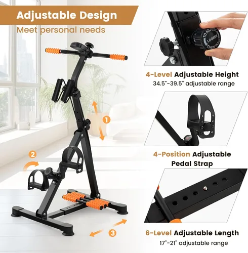 Vista 4 de Bicicleta de Pedal para Personas Mayores, Bicicleta de Ejercicio para Terapia Física de Manos, Brazos, Piernas y Rodillas con Monitor, Equipo