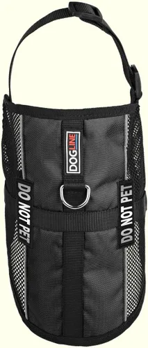 Vista 6 de DogLine 13"-16" maxaire Malla Chaleco para perros y 2 NO extraíbles Pet Parches, Negro