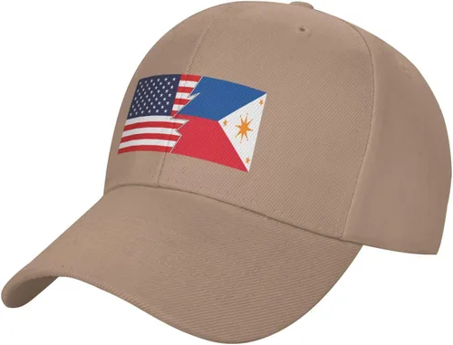 Vista 15 de Flag of Negros Republic and America Baseball Cap for Men Women Hat Adjustable Solid Color Trucker Hats