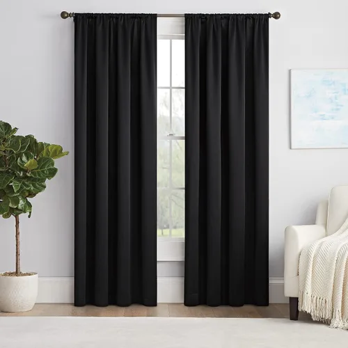 Vista 3 de Eclipse Thermapanel Cortina lisa de ventana moderna para oscurecer la habitación, con bolsillo para cortinero, para dormitorio (1 panel), 54 x 63