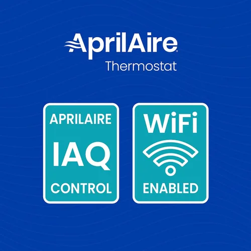 Vista 8 de AprilAire S86WMUPR Termostato programable Wi-Fi, multietapa universal con control IAQ, etapas de calor/frío 2H/2C o etapas de bomba de calor 4H/2C