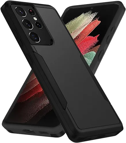 Vista 16 de Funda para Samsung Galaxy S21 (no para S21 Plus y S21 Ultra), resistente, a prueba de golpes, de grado militar, soporte de carga inalámbrica