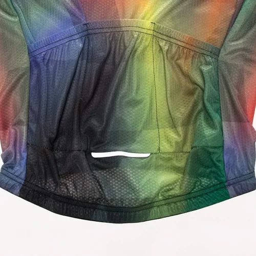 Vista 7 de Weimostar Hombre Ciclismo Jersey Manga Corta Bicicleta Ropa Multicolor Diamante