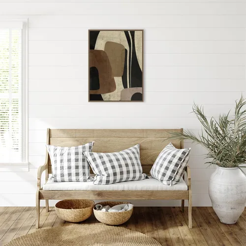 Vista 5 de Amanti Art Framed Canvas Wall Art 30x23 Retro Form Collage II by Victoria Barnes, Framed Wall Art Canvas, Abstract Artwork, Traditional Decor, Large