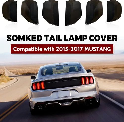 Vista 2 de Cubierta de luz trasera para Ford Mustang 2015-2017, cubiertas de lámpara de luz trasera, decoración para Ford Mustang accesorios 2015 2016 2017, 6