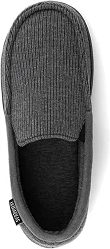 Vista 3 de ULTRAIDEAS Pantuflas Carver para hombre, mocasín, zapatos de casa con espuma viscoelástica