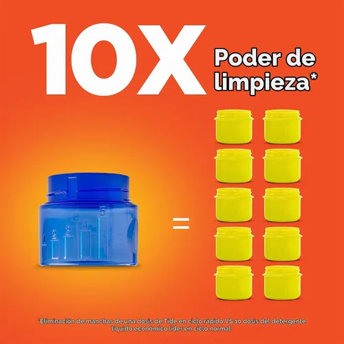 Vista 3 de Tide Detergente Líquido para Ropa, Original, 96 Cargas, 138 Onzas Líquidas