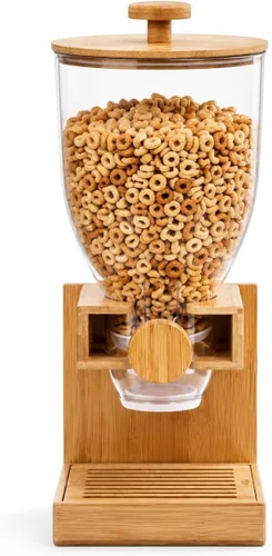 Vista 15 de ZevrO Dispensador de alimentos secos y cereales, 2.2 tazas, negro, compacto