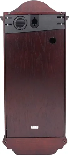 Vista 3 de Seiko QXH004BLH - Reloj de pared con péndulo de madera de roble con campanillas, marrón oscuro, 28 x 12.5 x 6 pulgadas