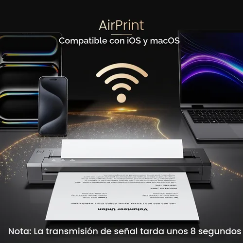 Vista 2 de Phomemo Impresoras portátiles inalámbricas G100 Pro AirPrint para viajes