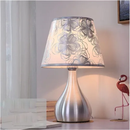 Vista 4 de Lámpara de mesa tradicional, moderna, estilo de lámpara de mesita de noche, romántica, cálida, luz de noche, sala de estar, estudio, lampara