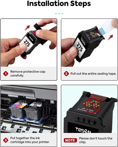 Vista 4 de PG-275XL CL-276XL Reemplazo para tinta Canon 275 y 276 PG275 CL276 275XL 276XL Paquete combo de cartuchos de tinta para impresora PIXMA TR4720