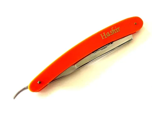 Vista 3 de Hombres Sólido Barbero Recta Maquinilla de afeitar Herramienta de Afeitar Depilación Hashir Marca Mango Naranja