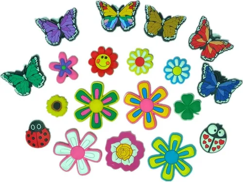 Vista 5 de 105 bonitos dijes para zapatos para niñas dibujos animados bonitos dijes de cocodrilo de otoño decoración de zapatos zuecos para zapatos de jardín