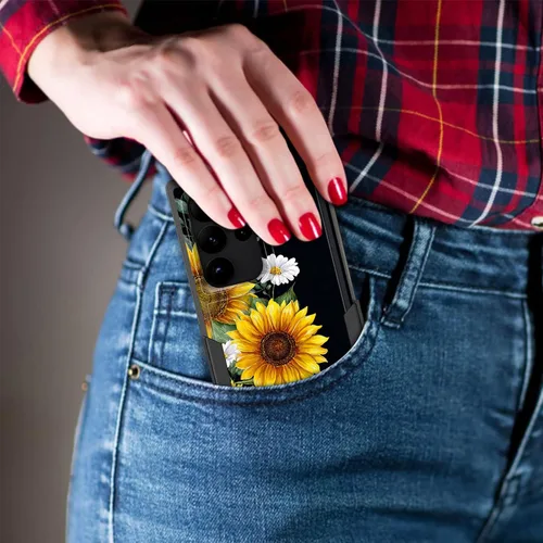 Vista 471 de Funda para Galaxy A14 5G, resistente de doble capa híbrida de policarbonato duro, goma suave, a prueba de golpes, funda protectora resistente