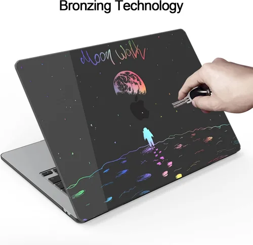 Vista 2 de Funda para MacBook Air de 15.3 pulgadas (modelo de lanzamiento 2023: chip A2941 M2), funda protectora, cubierta de teclado y protector de pantalla.