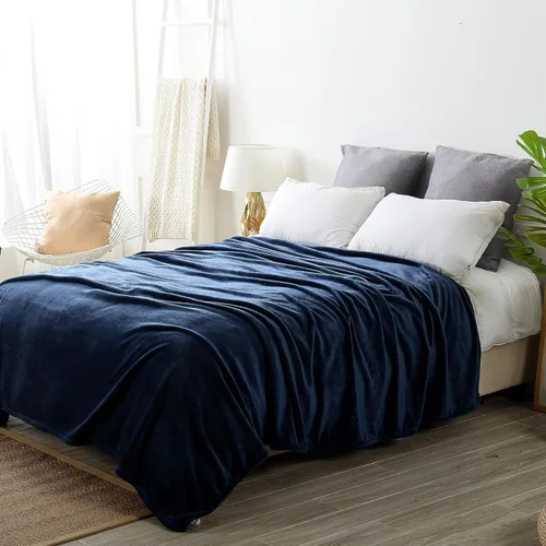 Vista 9 de Reafort - Manta cálida de franela ultra suave aterciopelada de forro polar para sala o dormitorio