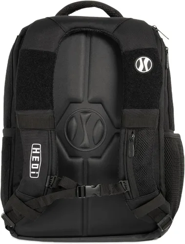 Vista 7 de HEDi HEDiGEAR Backpack SUMMIT (Black) – Large 23L Backpack with Hook & Loop Panels for Patches, Durable 1000 D Nylon and Multiple Pocket Storage for