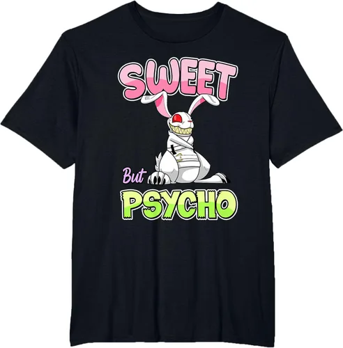 Vista 31 de Sweet But Psycho Shirt Bunny Creepy Gothic Rabbit Funny T-Shirt