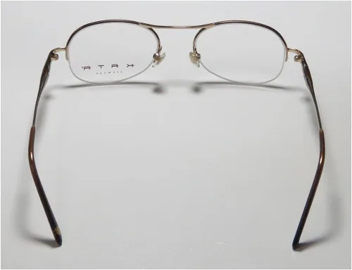 Vista 5 de KATA Noa - Gafas de diseñador para hombre y mujer, combinación de colores, de media armazón, accesorios de moda (47-19-140, oro/marrón)