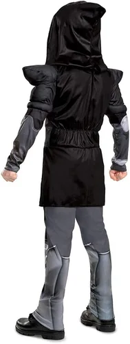 Vista 2 de Overwatch Reaper - Disfraz de personaje inspirado en videojuegos para niños, overol acolchado muscular, talla S (4-6), color negro