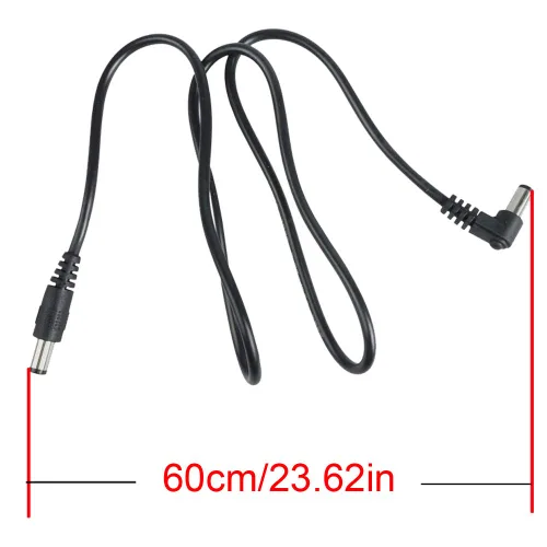 Vista 2 de Mr.Power Pedal de efectos de guitarra, cable de corriente continua de 0.217 x 0.083 in, cable de alimentación/cable, macho a macho, conector 24AWG