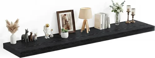Vista 60 de Heimlove Estantes Flotantes de 12 Pulgadas de Profundidad, Estante de Pared de 12 x 12 Pulgadas de Largo, Estante de Exhibición y Almacenamiento