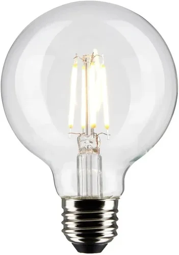 Vista 3 de Satco Bombillas LED G25 de 6 W, 3000 K blanco suave, 500 lúmenes, base media E26, regulable, ubicación húmeda, paquete de 6