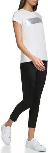 Vista 2 de Calvin Klein Women's Knit Short Sleeve Blouse