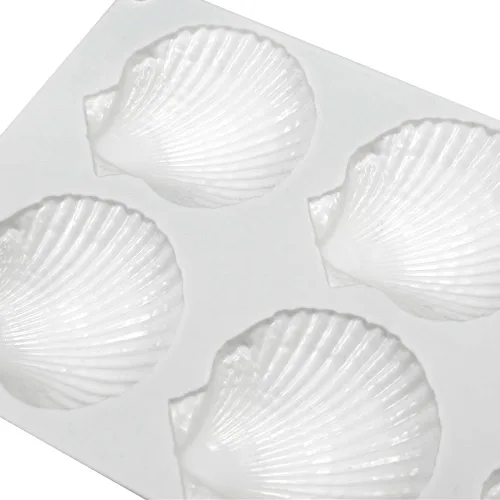 Vista 5 de Molde para pastel en forma de concha de silicona para hornear galletas, molde para hornear bricolaje, molde para hornear, accesorios de cocina