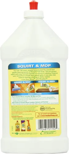 Vista 2 de Murphy 's Oil Soap Squirt and Mop Limpiador de pisos de madera - 32 onzas líquidas
