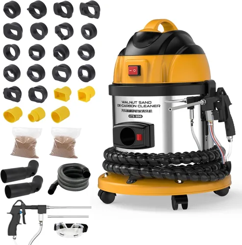 Vista 6 de Walnut Blaster Cleaner, HTS558 Máquina de limpieza de válvulas de tubo de admisión de motor automotriz, removedor de carbono de motor automotriz