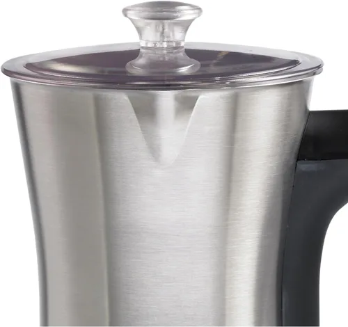 Vista 6 de Cafeteras turcas Brentwood 800 W de acero inoxidable eléctrica turca griega cafetera (plata)