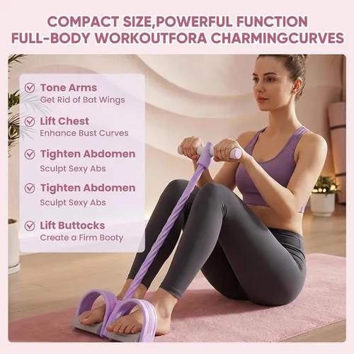Vista 4 de Saker - Banda elástica multifunción de resistencia para yoga, bandas de fitness de todos los niveles para fortalecimiento, estiramiento