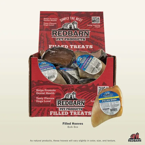 Vista 2 de Redbarn Pet Products Hooves-Cheese n' Bacon relleno para perros, paquete de 25