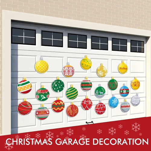 Vista 6 de Ferraycle - Decoración magnética navideña para puerta de garaje, diseño de Imanes de Navidad para automóvil, calcomanías para refrigerador, imán