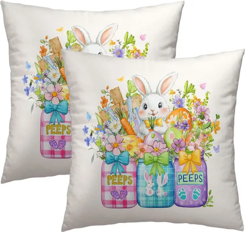 Vista 35 de Fundas de cojín decorativas con temática de verano náutica costera de 12 x 12 pulgadas, juego de 2 fundas de cojín de color aguamarina azul verdoso