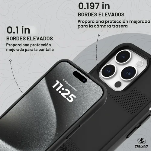 Vista 6 de Pelican Protector Series - Funda para iPhone 15 Pro de 6.1 pulgadas [compatible con MagSafe], funda magnética para teléfono con tecnología