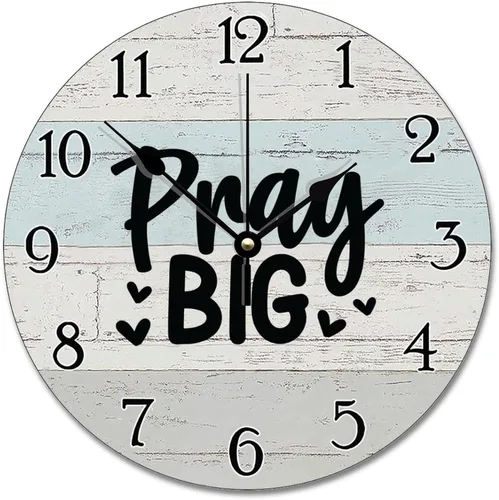 Vista 84 de Reloj de pared con versículo bíblico, con cita religiosa, reloj de madera, texto inspirador cristiano, reloj de madera rústico personalizado