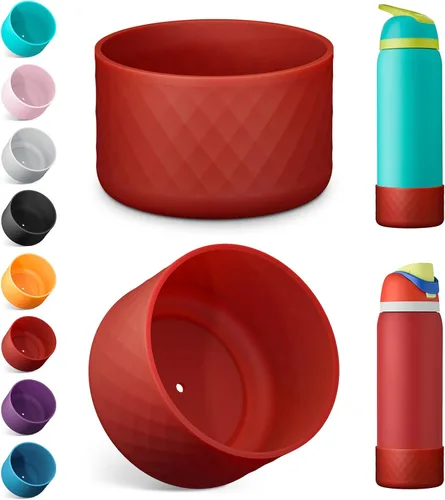 Vista 23 de Airboat 2 botas de silicona para botella de agua Owala de 24 onzas, funda protectora antideslizante para botellas de acero inoxidable, aptas