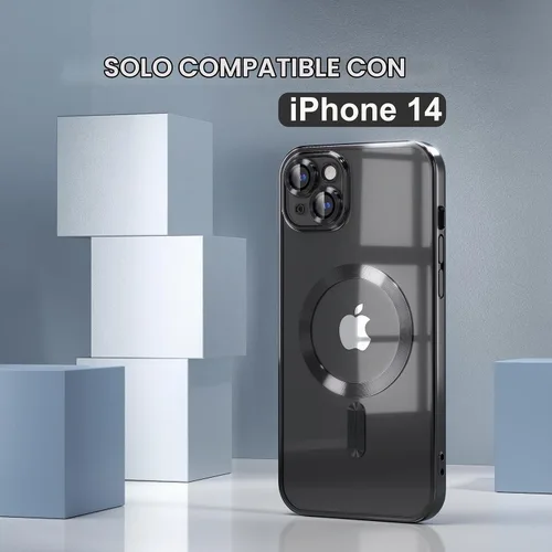 Vista 2 de Misea Funda magnética para iPhone 14 compatible con MagSafe color negro