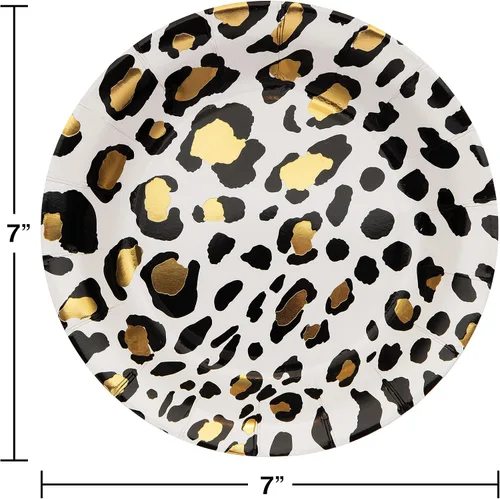 Vista 2 de Platos de postre de leopardo, 8