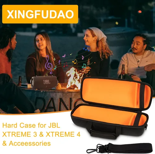 Vista 7 de Funda rígida compatible con altavoz Bluetooth JBL Xtreme 4/Xtreme 3, bolsa de almacenamiento de transporte de viaje con correa de hombro de repuesto