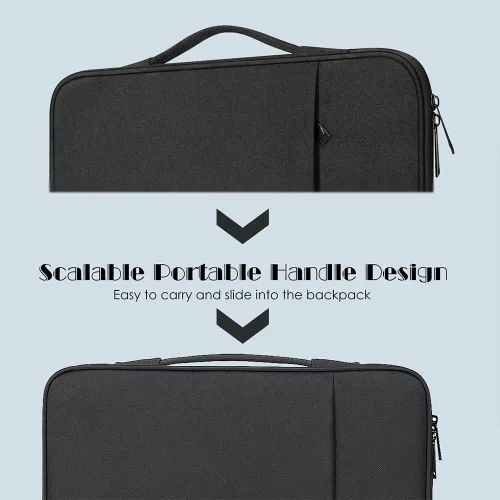 Vista 10 de ProElife Funda para MacBook Air de 15 pulgadas M5 M4, mango retráctil Negro