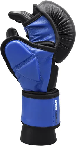 Vista 4 de MMA Sparring Pro - Guantes con palma ventilada abierta, guantes de artes marciales adecuados para hombres y mujeres, lucha contra jaula de kara
